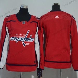 Adidas Frauen Washington Capitals Leer Heimtrikots Authentisch Strickerei NHL Trikots – Rot