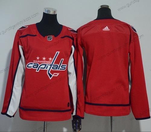 Adidas Frauen Washington Capitals Leer Heimtrikots Authentisch Strickerei NHL Trikots – Rot