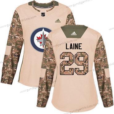 Adidas Frauen Winnipeg Jets #29 Patrik Laine Authentisch 2017 Veterans Day Strickerei NHL Trikots – Tarnfarbe