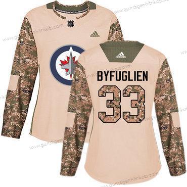 Adidas Frauen Winnipeg Jets #33 Dustin Byfuglien Authentisch 2017 Veterans Day Strickerei NHL Trikots – Tarnfarbe