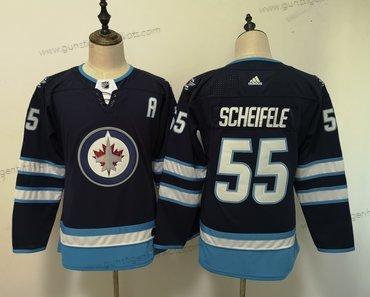 Adidas Frauen Winnipeg Jets #55 Mark Scheifele Trikots – Marineblau