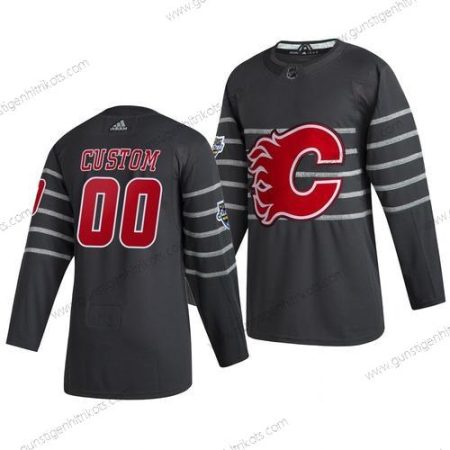 Adidas Herren 2020 NHL All-Star Game Personalisiertes Calgary Flames Authentisch Trikots – Grau