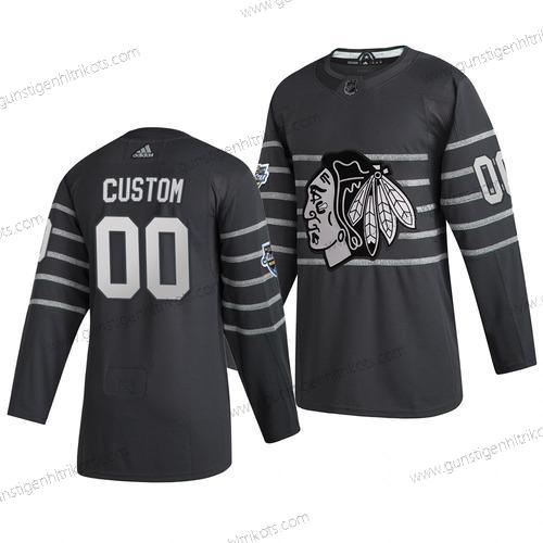 Adidas Herren 2020 NHL All-Star Game Personalisiertes Chicago Blackhawks Authentisch Trikots – Grau