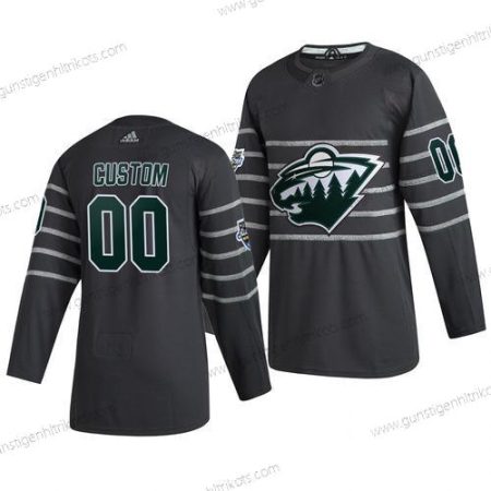 Adidas Herren 2020 NHL All-Star Game Personalisiertes Minnesota Wild Authentisch Trikots – Grau