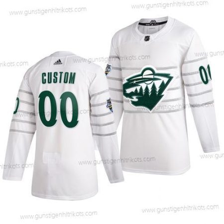 Adidas Herren 2020 NHL All-Star Game Personalisiertes Minnesota Wild Authentisch Trikots – Weiß