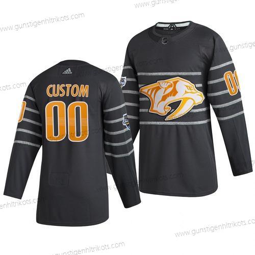 Adidas Herren 2020 NHL All-Star Game Personalisiertes Nashville Predators Authentisch Trikots – Grau