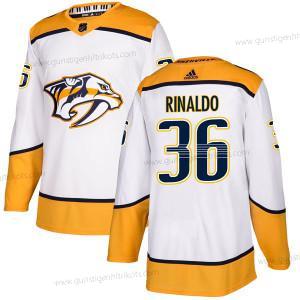 Adidas Herren #36 Zac Rinaldo Nashville Predators Authentisch Auswärtstrikots Trikots – Weiß