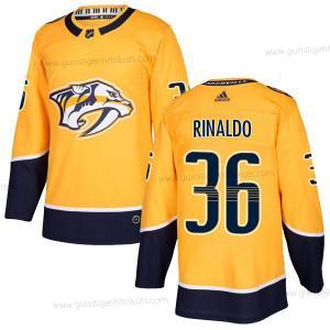 Adidas Herren #36 Zac Rinaldo Nashville Predators Authentisch Heimtrikots Trikots – Gold