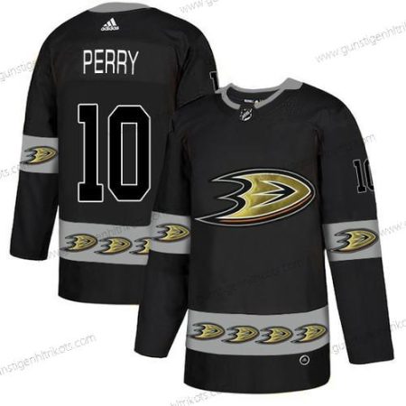 Adidas Herren Anaheim Ducks #10 Corey Perry Team Logos Trikots – Schwarz