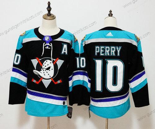 Adidas Herren Anaheim Ducks #10 Corey Perry ersatzweise Authentisch Spieler Trikots – Schwarz