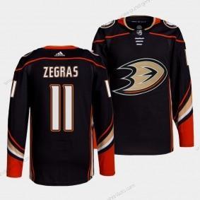 Adidas Herren Anaheim Ducks #11 Trevor Zegras Heimtrikots Authentisch Strickerei NHL Trikots – Schwarz