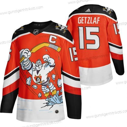 Adidas Herren Anaheim Ducks #15 Ryan Getzlaf 2020-21 Rückseite Retro ersatzweise NHL Trikots – Rot