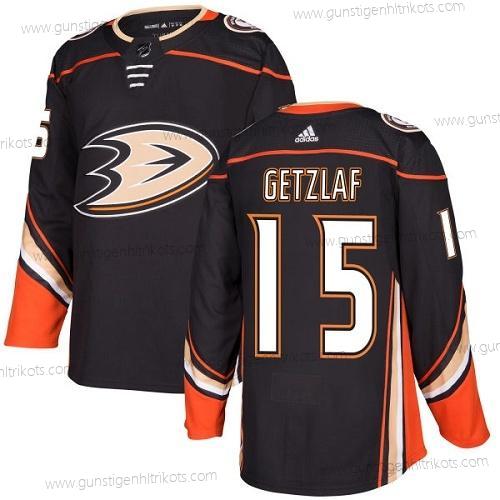 Adidas Herren Anaheim Ducks #15 Ryan Getzlaf Heimtrikots Authentisch Strickerei NHL Trikots – Schwarz