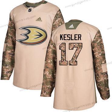 Adidas Herren Anaheim Ducks #17 Ryan Kesler Authentisch 2017 Veterans Day Strickerei NHL Trikots – Tarnfarbe