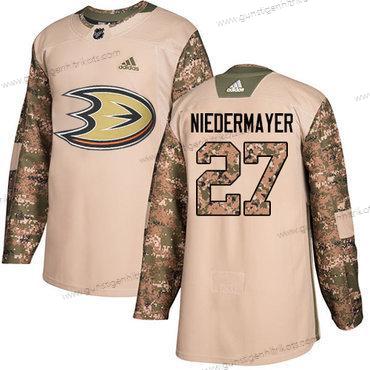 Adidas Herren Anaheim Ducks #27 Scott Niedermayer Authentisch 2017 Veterans Day Strickerei NHL Trikots – Tarnfarbe