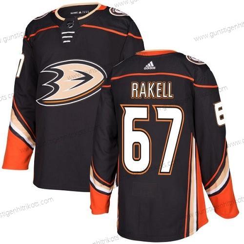 Adidas Herren Anaheim Ducks #67 Rickard Rakell Heimtrikots Authentisch Strickerei NHL Trikots – Schwarz