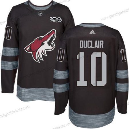 Adidas Herren Arizona Coyotes #10 Anthony Duclair 1917-2017 100th Jahrestag Strickerei NHL Trikots – Schwarz