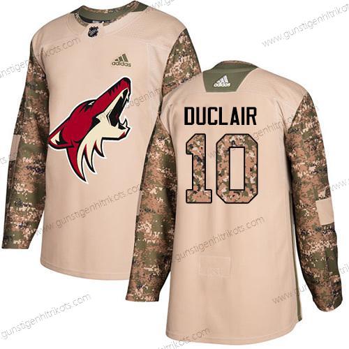 Adidas Herren Arizona Coyotes #10 Anthony Duclair Authentisch 2017 Veterans Day Strickerei NHL Trikots – Tarnfarbe