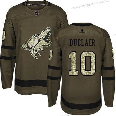 Adidas Herren Arizona Coyotes #10 Anthony Duclair Salute to Service Strickerei NHL Trikots – Grün