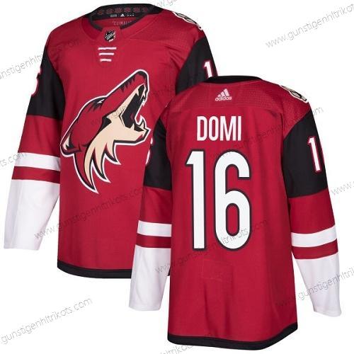 Adidas Herren Arizona Coyotes #16 Max Domi Heimtrikots Authentisch Strickerei NHL Trikots – Rot