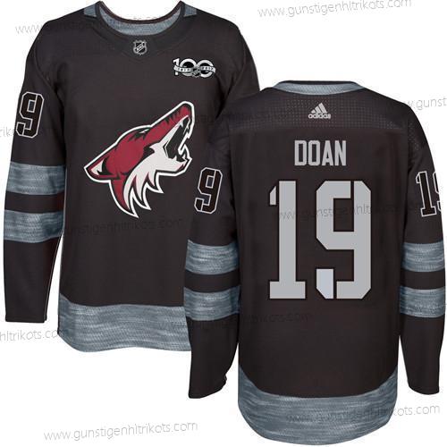 Adidas Herren Arizona Coyotes #19 Shane Doan 1917-2017 100th Jahrestag Strickerei NHL Trikots – Schwarz