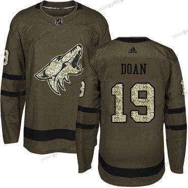 Adidas Herren Arizona Coyotes #19 Shane Doan Salute to Service Strickerei NHL Trikots – Grün