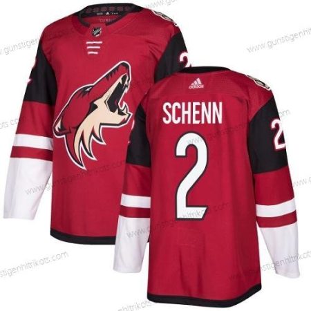 Adidas Herren Arizona Coyotes #2 Luke Schenn Heimtrikots Authentisch Strickerei NHL Trikots – Rot