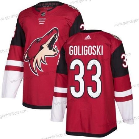 Adidas Herren Arizona Coyotes #33 Alex Goligoski Heimtrikots Authentisch Strickerei NHL Trikots – Rot