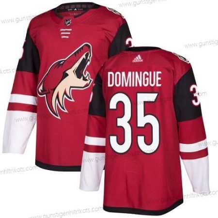 Adidas Herren Arizona Coyotes #35 Louis Domingue Heimtrikots Authentisch Strickerei NHL Trikots – Rot