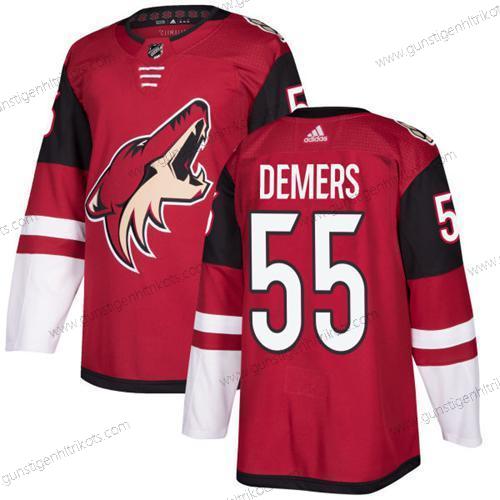 Adidas Herren Arizona Coyotes #55 Jason Demers Heimtrikots Authentisch Strickerei NHL Trikots – Rot