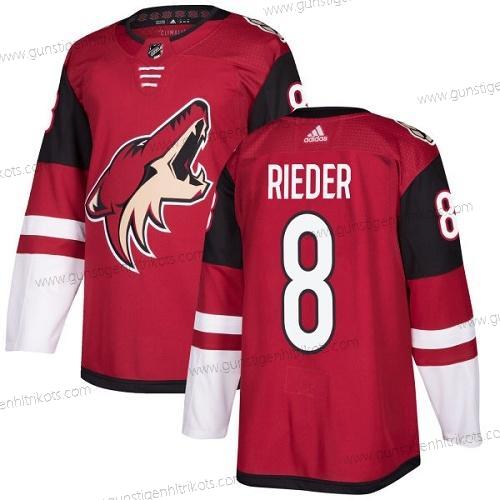 Adidas Herren Arizona Coyotes #8 Tobias Rieder Heimtrikots Authentisch Strickerei NHL Trikots – Rot