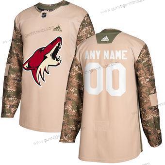 Adidas Herren Arizona Coyotes Personalisiertes Veterans Day Praxis Trikots – Tarnfarbe