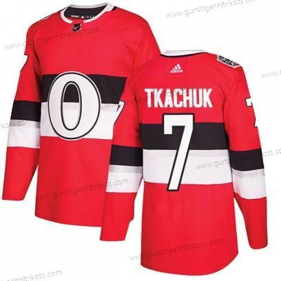 Adidas Herren Authentisch Ottawa Senators #7 Brady Tkachuk 2017 100 Klassisch Trikots – Rot