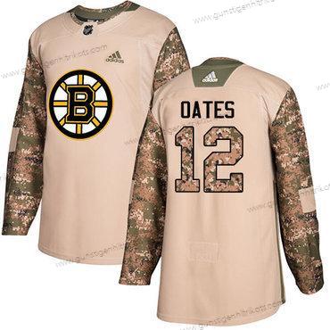 Adidas Herren Boston Bruins #12 Adam Oates Authentisch 2017 Veterans Day Strickerei NHL Trikots – Tarnfarbe