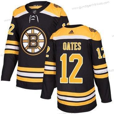 Adidas Herren Boston Bruins #12 Adam Oates Heimtrikots Authentisch Strickerei NHL Trikots – Schwarz