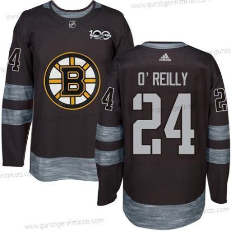 Adidas Herren Boston Bruins #24 Terry O’Reilly 1917-2017 100th Jahrestag Strickerei NHL Trikots – Schwarz