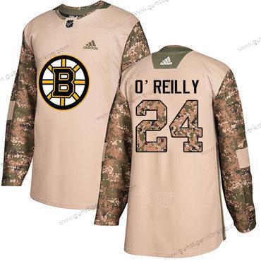 Adidas Herren Boston Bruins #24 Terry O’Reilly Authentisch 2017 Veterans Day Strickerei NHL Trikots – Tarnfarbe