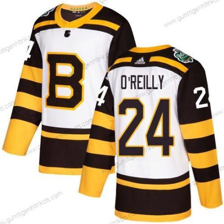 Adidas Herren Boston Bruins #24 Terry O’Reilly Authentisch 2019 Winter Klassisch Strickerei NHL Trikots – Weiß