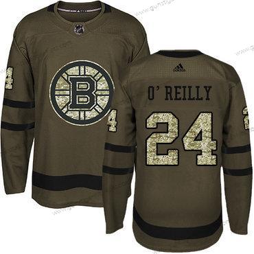 Adidas Herren Boston Bruins #24 Terry O’Reilly Salute to Service Strickerei NHL Trikots – Grün