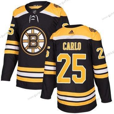 Adidas Herren Boston Bruins #25 Brandon Carlo Heimtrikots Authentisch Strickerei NHL Trikots – Schwarz