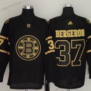 Adidas Herren Boston Bruins 37 Patrice Bergeron Trikots – Schwarz Gold