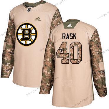 Adidas Herren Boston Bruins #40 Tuukka Rask Authentisch 2017 Veterans Day Strickerei NHL Trikots – Tarnfarbe