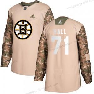 Adidas Herren Boston Bruins #71 Taylor Hall Authentisch Veterans Day Praxis Trikots – Tarnfarbe