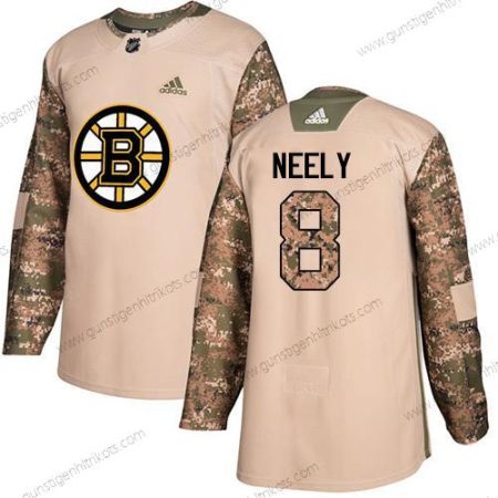 Adidas Herren Boston Bruins #8 Cam Neely Authentisch 2017 Veterans Day Strickerei NHL Trikots – Tarnfarbe