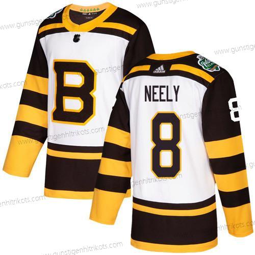 Adidas Herren Boston Bruins #8 Cam Neely Authentisch 2019 Winter Klassisch Strickerei NHL Trikots – Weiß