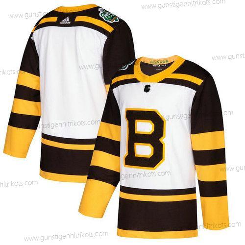 Adidas Herren Boston Bruins Leer 2019 Winter Klassisch Authentisch Trikots – Weiß