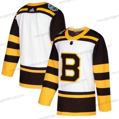 Adidas Herren Boston Bruins Personalisiertes Leer 2019 Winter Klassisch Authentisch Trikots – Weiß