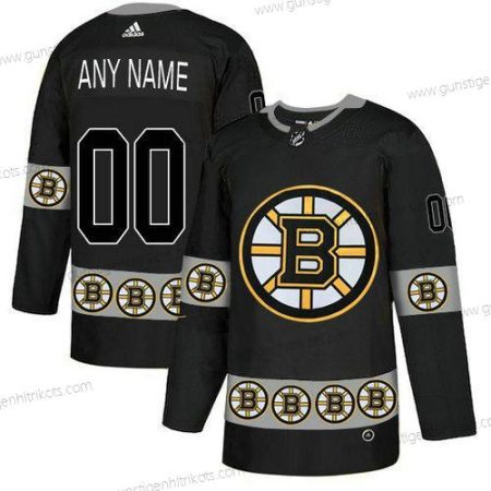 Adidas Herren Boston Bruins Personalisiertes Team Logos Trikots – Schwarz