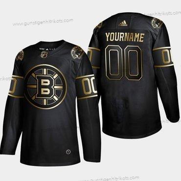 Adidas Herren Boston Bruins Personalisiertes Trikots – Schwarz Gold