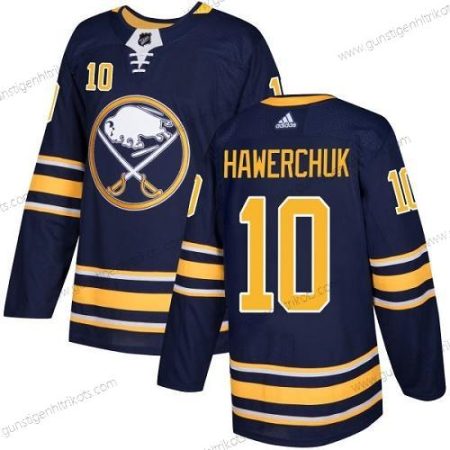 Adidas Herren Buffalo Sabres #10 Dale Hawerchuk Heimtrikots Authentisch Strickerei NHL Trikots – Marineblau Blau